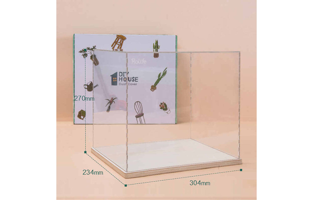 Acrylic DIY House Dust Cover 10"x8.75"x9"