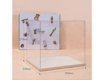 Acrylic DIY House Dust Cover 10"x8.75"x9"
