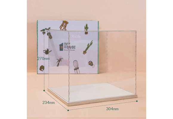 Acrylic DIY House Dust Cover 10"x8.75"x9"