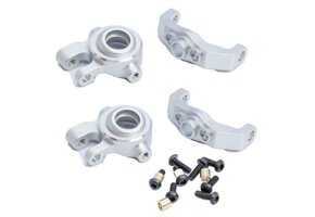 Aluminum C Hub & Steering Knuckles SILVER Traxxas 1/18 TRX-4M, PHB5205