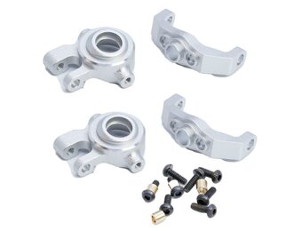 Aluminum C Hub & Steering Knuckles SILVER Traxxas 1/18 TRX-4M, PHB5205