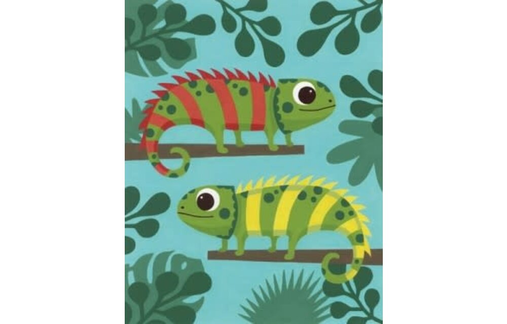 Iguanas Paint by Number (8"x10")