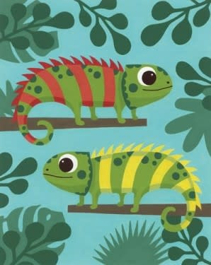 Iguanas Paint by Number (8"x10")