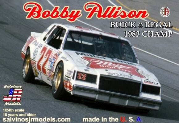 1/24 Bobby Allison #22 1983 Buick Regal Champion Race Car Plastic Model Kit
