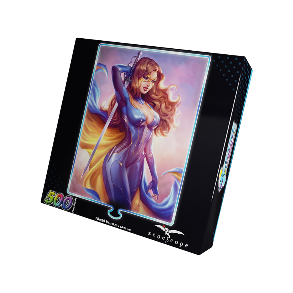 GRIMM FAIRY TALES™ FOIL JIGSAW PUZZLES BELLE: BEAST HUNTER, 500 PCS