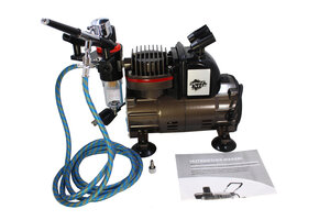 Dual Action Gravity Feed Airbrush & Air Compressor Combo