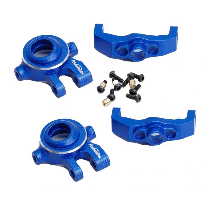 Aluminum C Hub and Steering Knuckles Blue Traxxas 1/18 TRX-4M, PHB5206