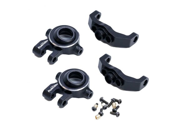 Aluminum C Hub and Steering Knuckles-Black for Traxxas 1/18 TRX-4M, PHB5207