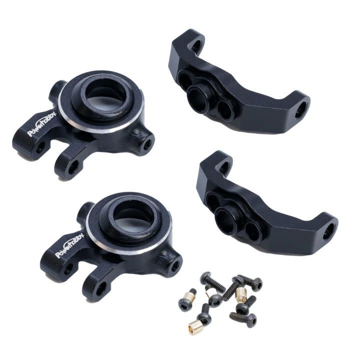 Aluminum C Hub and Steering Knuckles-Black for Traxxas 1/18 TRX-4M, PHB5207