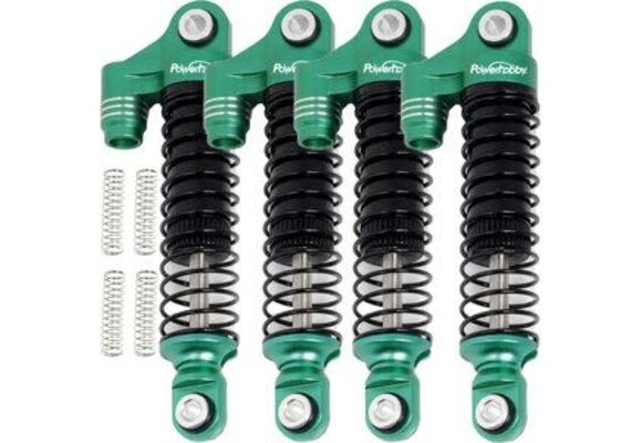 Aluminum 51mm Long Travel Shocks, Green, for TRX-4M, PHBTRX597GREEN