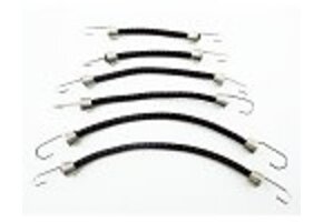 1/10 Scale Bungee Cord Set, Black and Red, 6pcs