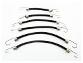 1/10 Scale Bungee Cord Set, Black and Red, 6pcs