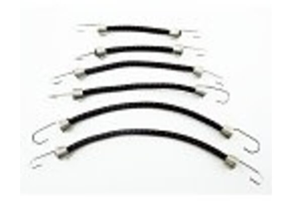 1/10 Scale Bungee Cord Set, Black and Red, 6pcs