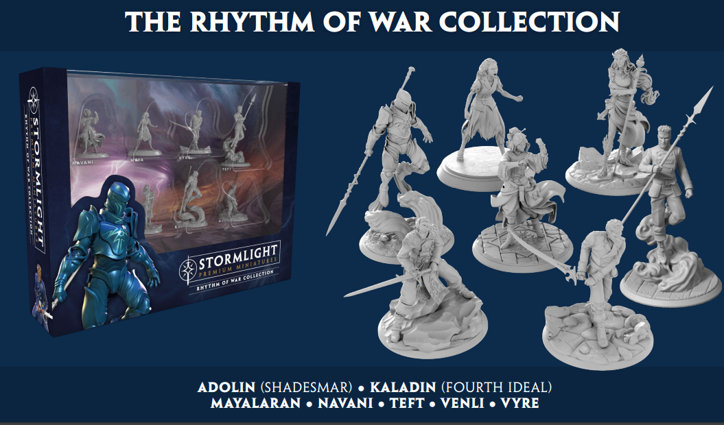 Stormlight Archive Premium Miniatures Unpainted Figures:  Rhythm of War Collection