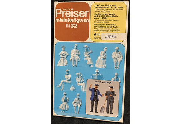 Preiser Elastolin 33032 Railway Figures 1900 13 unpainted 70mm kit