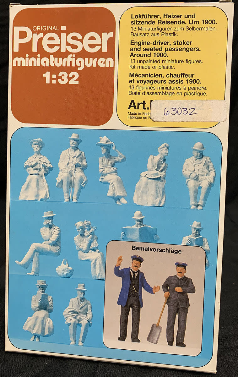 Preiser Elastolin 33032 Railway Figures 1900 13 unpainted 70mm kit