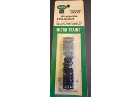 N-SCALE PASSENGER TRUCKS ADJUSTABLE 6-WHEEL STANDARD Micro Trains KADEE 1018 NEW