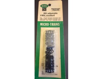 N-SCALE PASSENGER TRUCKS ADJUSTABLE 6-WHEEL STANDARD Micro Trains KADEE 1018 NEW