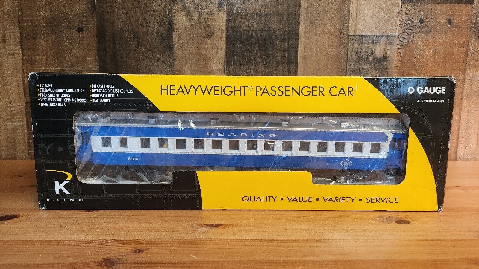 K. Line K2781-001 Reading 15" Interurban Dummy Powered New In Box Heavyweight