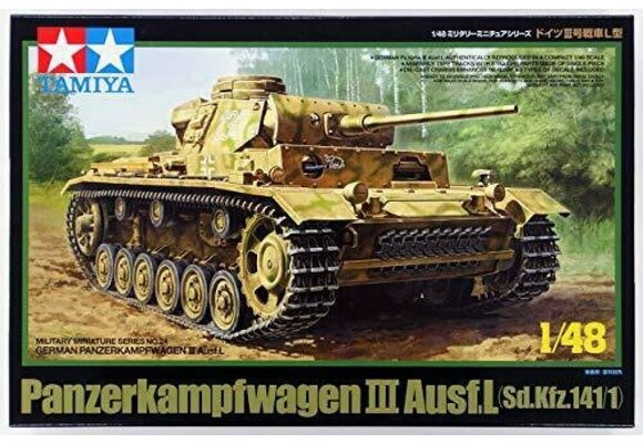 Tamiya Military Model 1/48 German Panzerkampfwagen III Ausf.l 32524