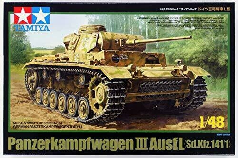 Tamiya Military Model 1/48 German Panzerkampfwagen III Ausf.l 32524