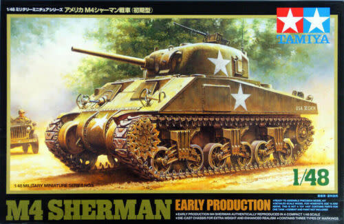 TAM32505 1:48 Tamiya M4 Sherman Early Production Plastic Model Kit