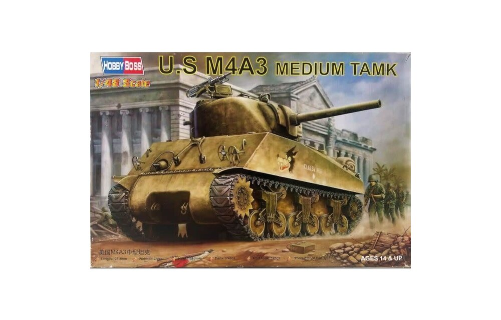 Hobby Boss 1/48 M4A3 Tank Plastic Model Kit
