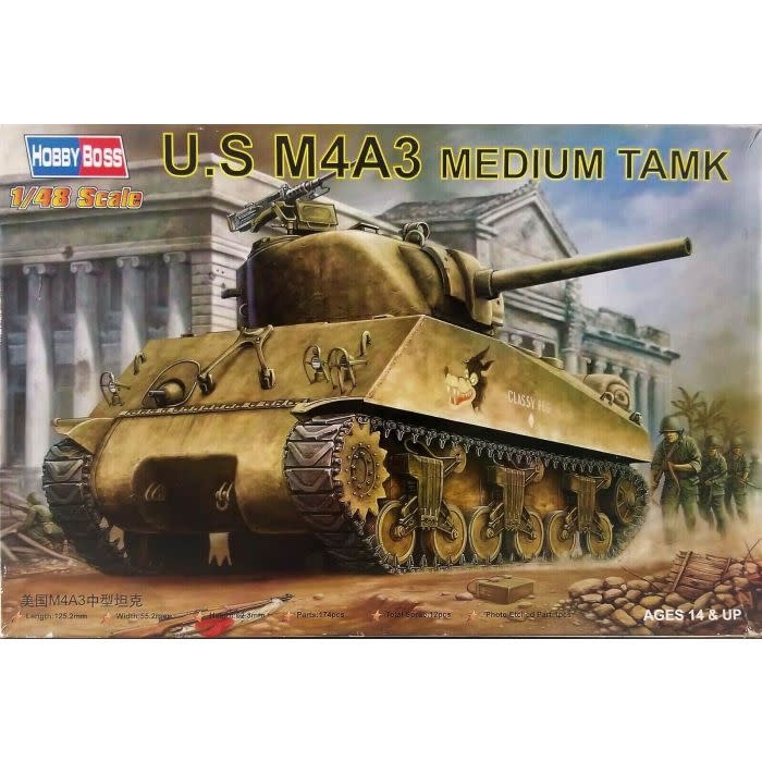Hobby Boss 1/48 M4A3 Tank Plastic Model Kit