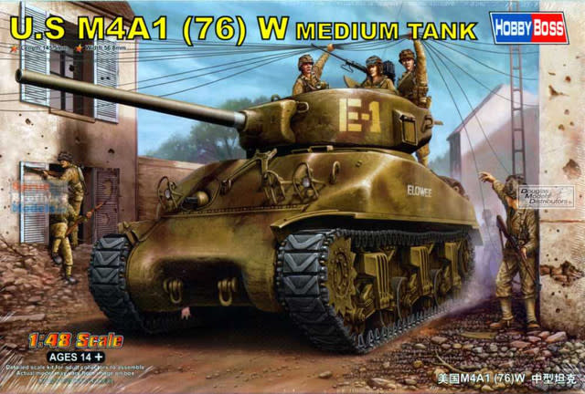 1:48 Hobby Boss US M4A1(76)W Sherman Medium Tank, HBS84801