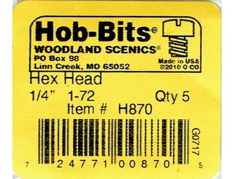 1-72 1/4" Hex Head Machine Scr