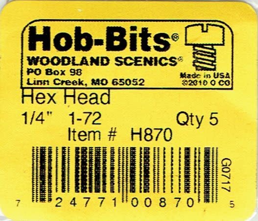 1-72 1/4" Hex Head Machine Scr