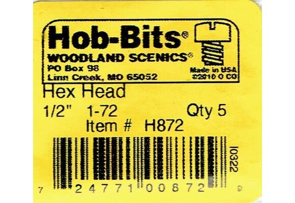 1-72 1/2" Hex Head Machine Scr