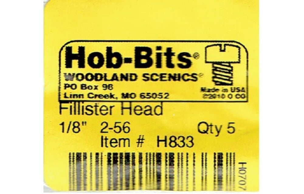 2-56 1/8" Fillister Head Machined Screws