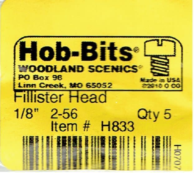 2-56 1/8" Fillister Head Machined Screws