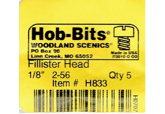 2-56 1/8" Fillister Head Machined Screws