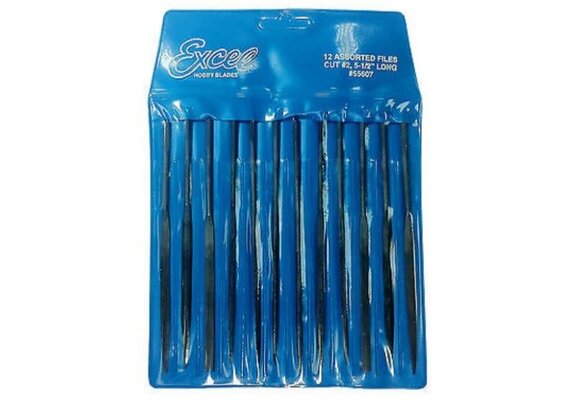 5.5" Long Single Cut #2 Files (12) (Vinyl Pouch)