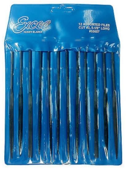 5.5" Long Single Cut #2 Files (12) (Vinyl Pouch)