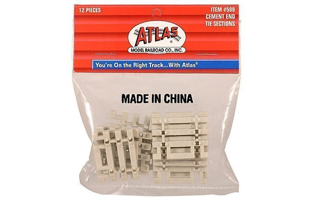 Atlas HO Code 83 Flex Track End Concrete Ties