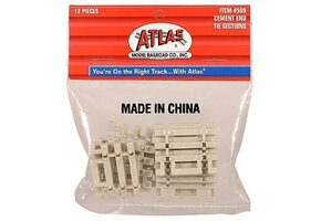 Atlas HO Code 83 Flex Track End Concrete Ties