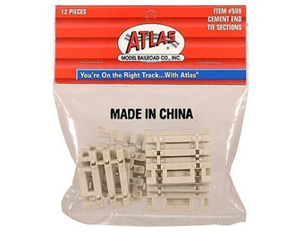 Atlas HO Code 83 Flex Track End Concrete Ties