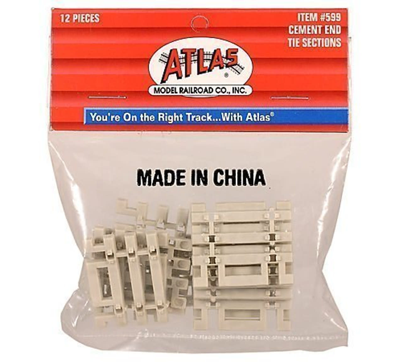 Atlas HO Code 83 Flex Track End Concrete Ties