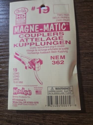 HO NEM Coupler 27/64" Center