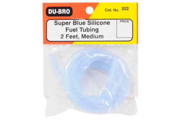 Silicone Fuel Tubing, 2', Medium, Super Blue, DUB222