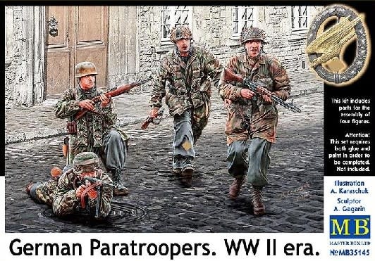 1/35 German Paratroopers WWII Era (4)  	MTB-35145