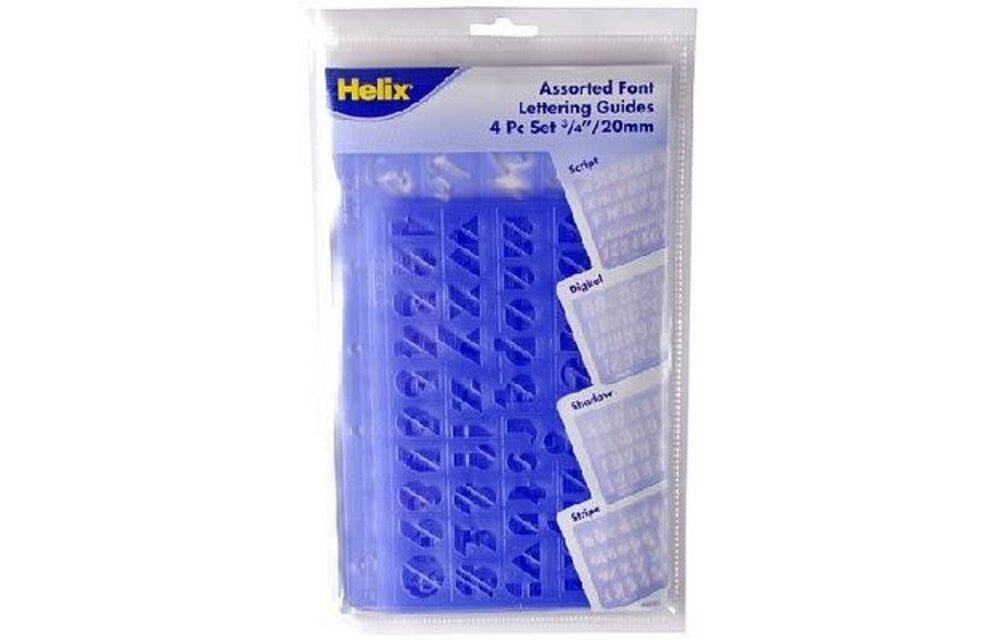 3/4" Font Lettering/Number Guide Set