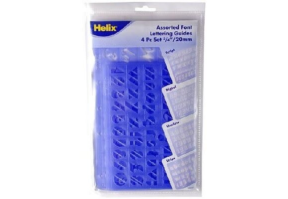 3/4" Font Lettering/Number Guide Set