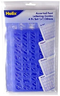 3/4" Font Lettering/Number Guide Set