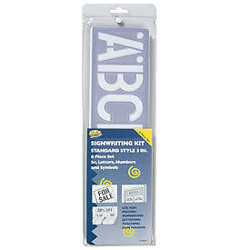 3" lettering guide kit
