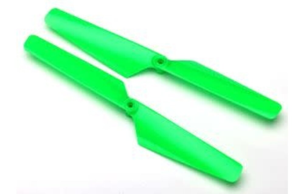 Rotor blade set, green (2)/ 1.6x5mm BCS (2)