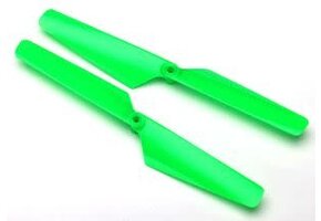 Traxxas Rotor blade set, green (2)/ 1.6x5mm BCS (2)